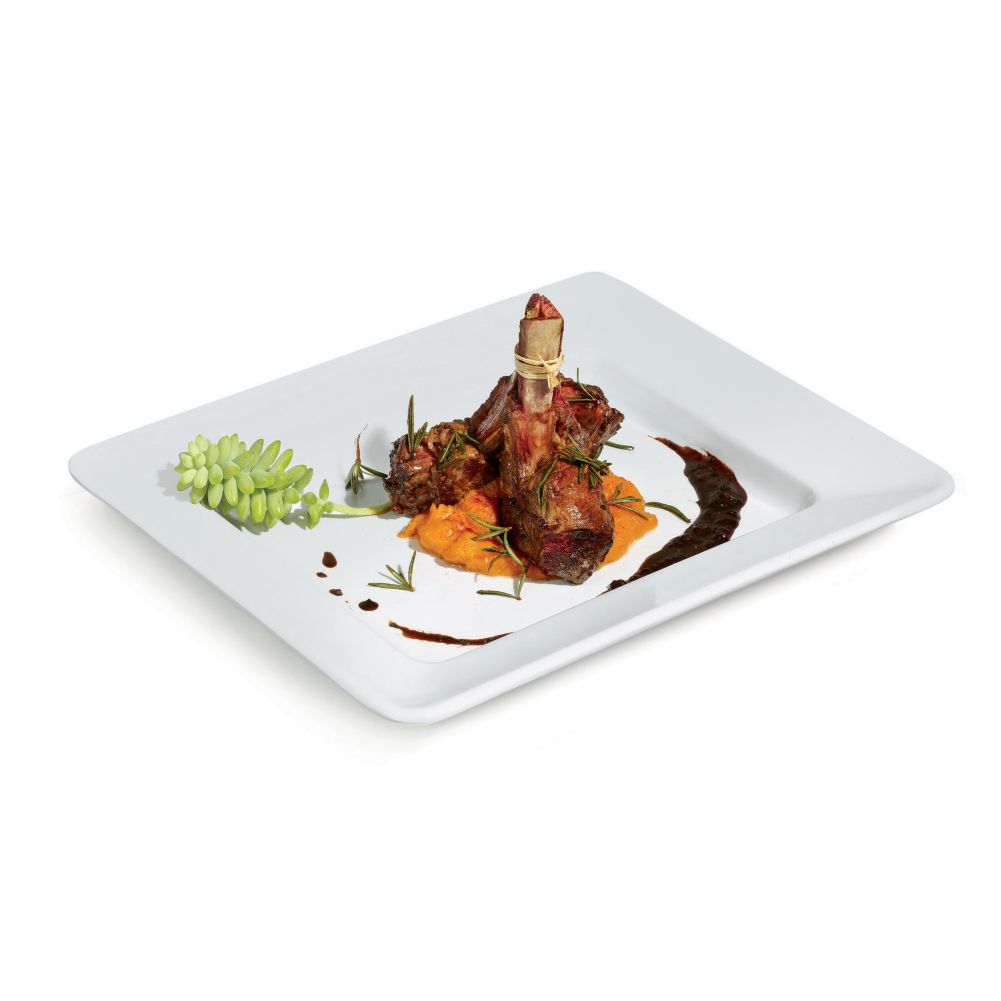 G.E.T. Milano&trade; 12" x 10" White Plate