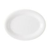 G.E.T. Diamond White&trade; Oval 12 x 9" White Melamine Platter
