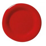 G.E.T. Red Sensation&trade; Wide Rim 6-1/2" Round Melamine Plate