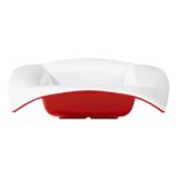 G.E.T. Geneva&trade; 2 Qt Red / White Melamine Bowl
