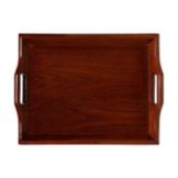 G.E.T. Mahogany Hardwood 18" x 14" Room Service Tray