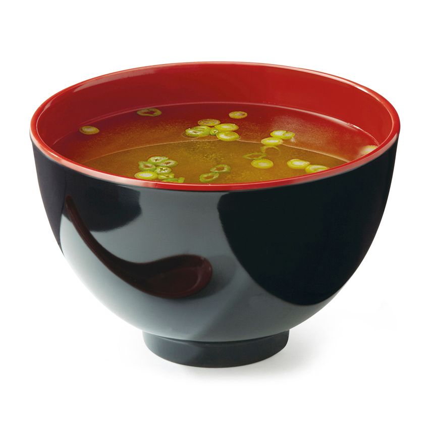 G.E.T. Fuji&trade; Red / Black 38 Oz. Melamine Bowl