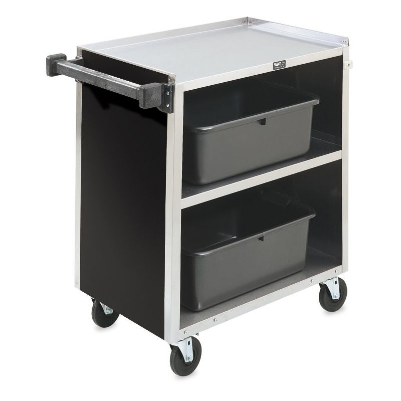 Vollrath Encl. 3-Shelf Vinyl Finish S/S 300 LB Capacity Bussing Cart
