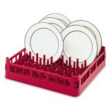 Full Size Standard Plate Rack, Red, 19-3/4 x 19-3/4 x 3-1/4 H