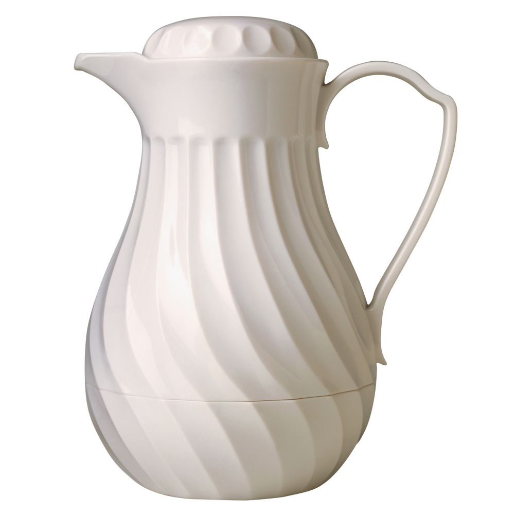Vollrath Tilt and Pour White SwirlServe 10 Oz Ins. Beverage Server