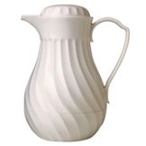 Vollrath Tilt and Pour White SwirlServe 10 Oz Ins. Beverage Server