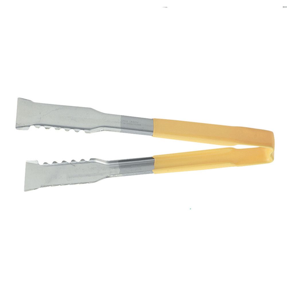 Jacob's Pride Color Coded Kool-Touch S/S VersaGrip Tong, Yellow, 9-1/2