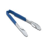 Jacob's Pride Color Coded Kool-Touch S/S Scalloped Tong, Blue, 9-1/2