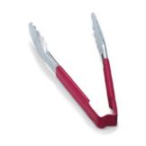 Jacob's Pride 1-Piece Color Coded Kool-Touch S/S Scalloped Tong, Red