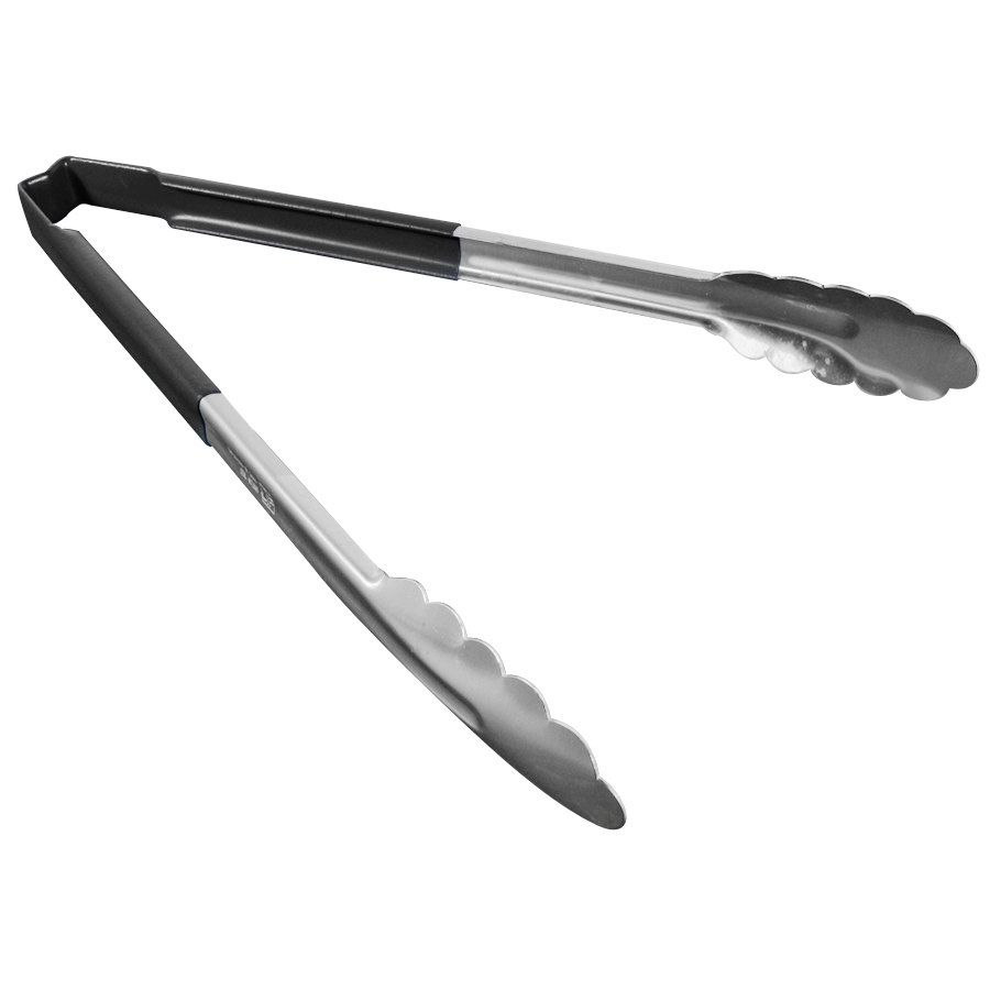 Vollrath One Piece Black Handle 12" Scalloped Kool-Touch&reg; Tongs