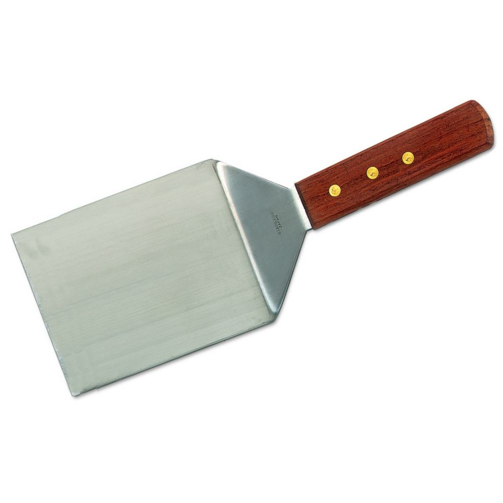 Browne Foodservice Heavy 5" x 6" Turner w/ Wood Handle