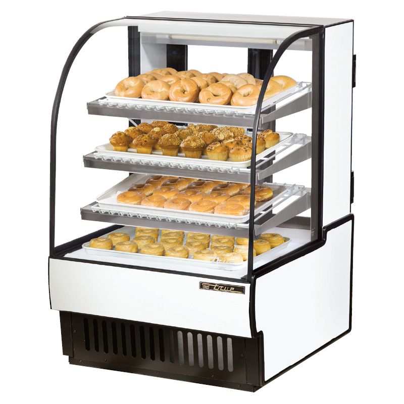 True&reg; Curved Glass Dry Bakery Display Case, 14 Cubic Ft