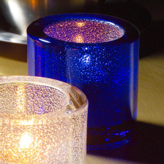 Hollowick Cobalt Blue Jewel Thick Glass Tealight Lamp