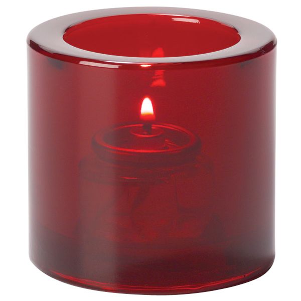 Hollowick Ruby Thick Glass Tealight Lamp
