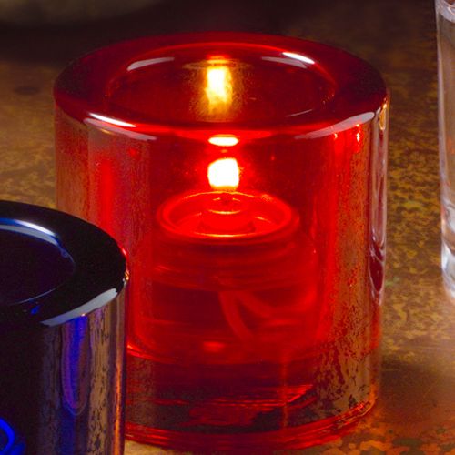 Hollowick Ruby Thick Glass Tealight Lamp