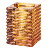Hollowick Amber Horizontal Rib Glass Rod Lamp
