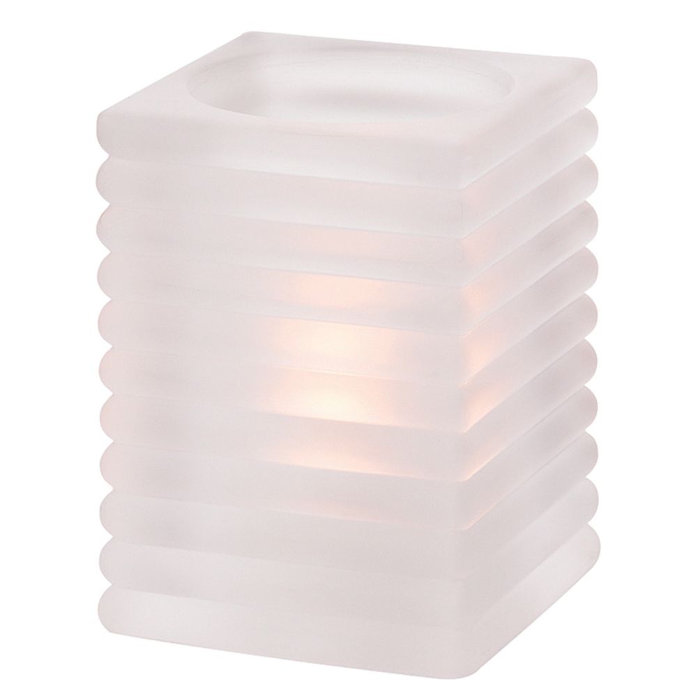 Hollowick Satin Crystal Horizontal Rib Glass Rod Lamp