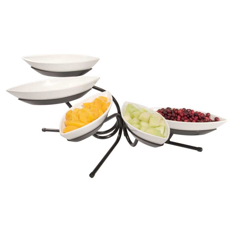 Gourmet Display&reg; 5-Tier Canoe Bowl Display Set