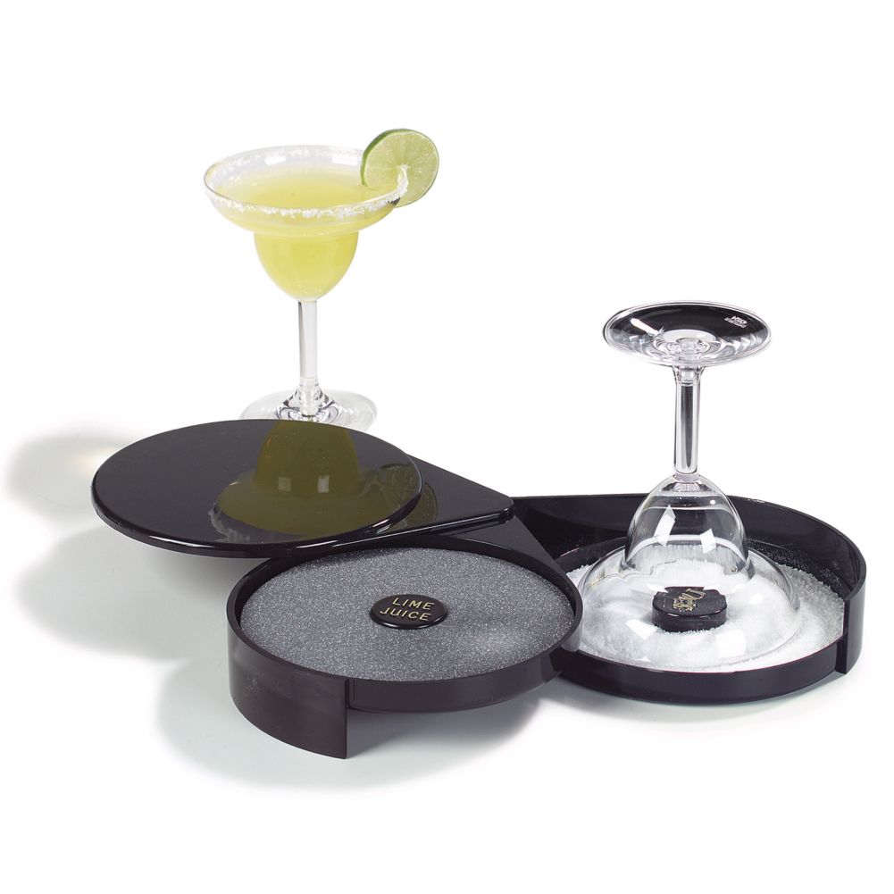 Carlisle&reg; 2 Tier Glass Rimmer, Black