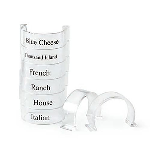 G.E.T. Clip On Salad Dressing Labels for SDB-32 Bottles / Pack of 8