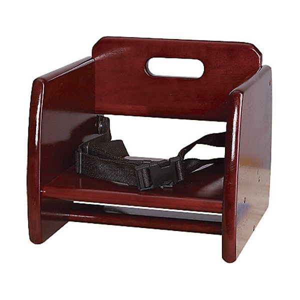 G.E.T. Mahogany Finish Wood Booster Seat