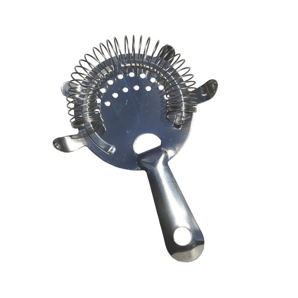 Spill-Stop Stainless Steel Four-Prong Cocktail Strainer