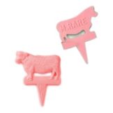 Spirit&trade; Pink Plastic Medium Rare 1-3/4" Steer Steak Markers