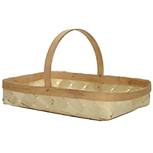 Natural Split Peck Basket w/ Handle, 12" x 18" x 3"