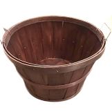 Mahogany Painted Bushel Basket, 18" x 12"