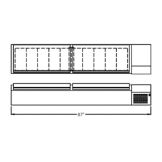 Randell&reg; 87" Refrigerated Countertop Condiment Rail