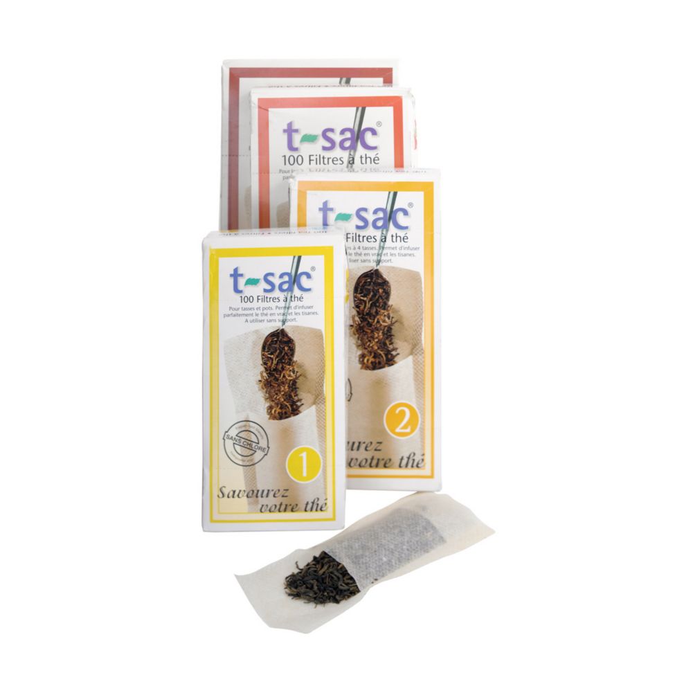 Size 2 T-Sac Unbleached Filter For 4-Cup Teapots