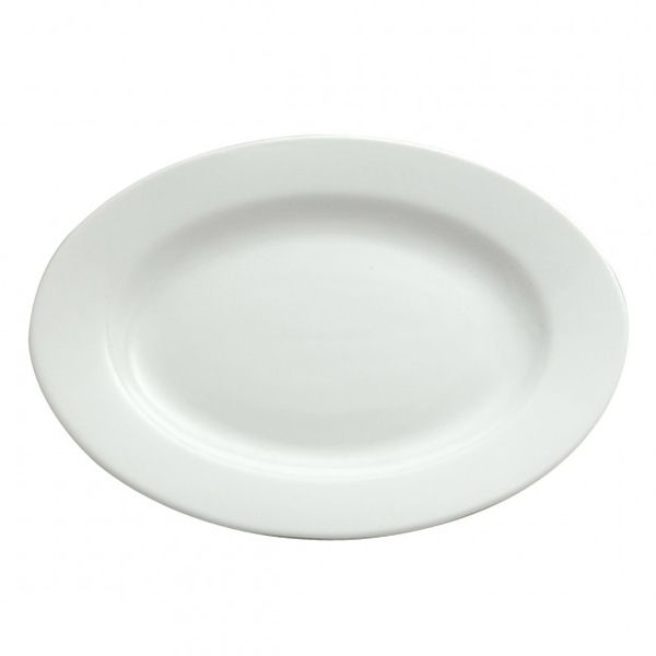 Oneida Delco Ceramicor Bright White Oval RE Platter, 11&frac34;"