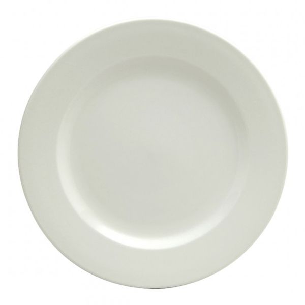 Oneida Delco Atlantic Cream White Rolled Edge Plate, 12"
