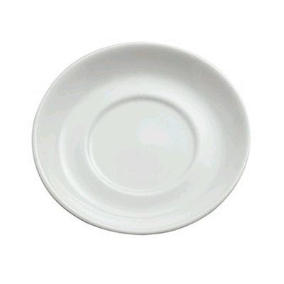 Oneida Delco Ceramicor Br White Milano A.D. Saucer, 4&frac14;"