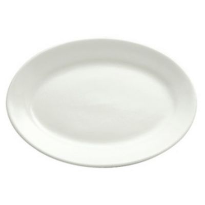 Oneida Delco Atlantic Cream White 9-3/8" Oval Rolled Edge Platter