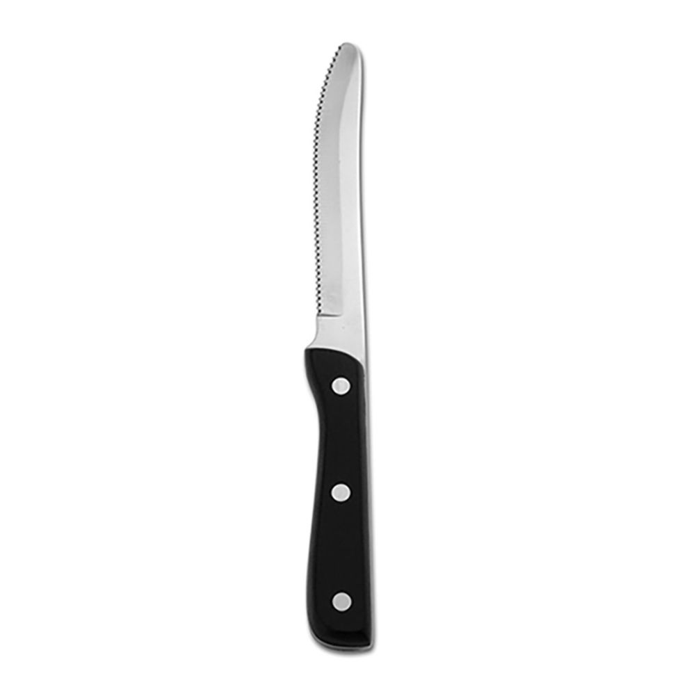 Oneida Mustang S/S Elite Steak Knife w/ Black Plastic Handle