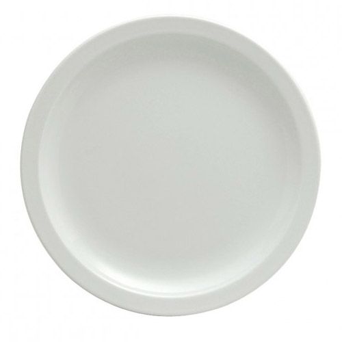 Oneida Delco Ceramicor Bright White Narrow Rim Plate, 7&frac14;"