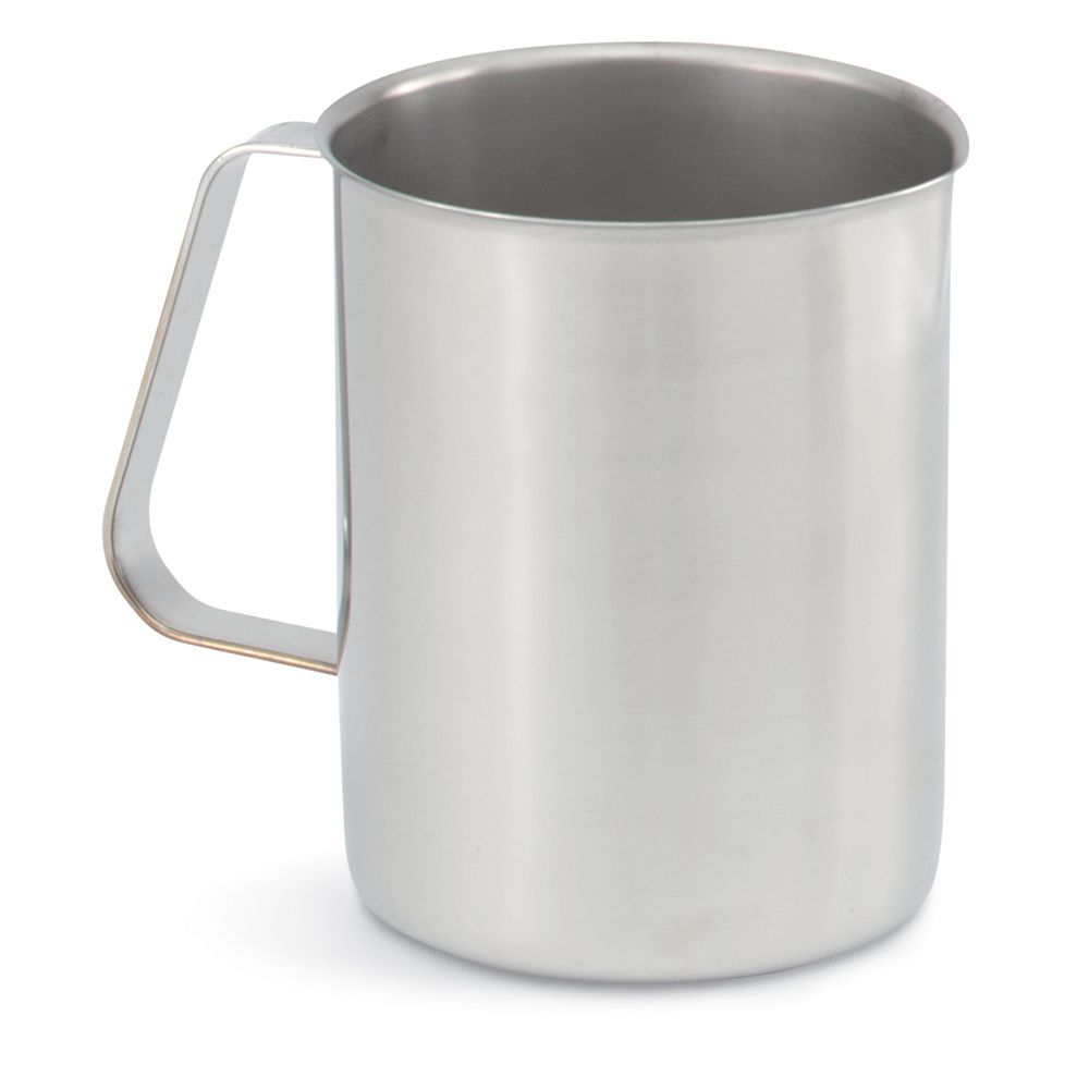 Straight Sided Bright Finish S/S Pitcher w/o Ice Guard, 2 Qt