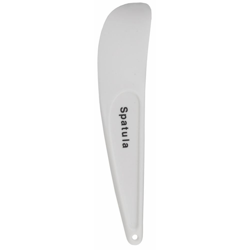White Plastic Curved Spatula, 9-1/2" Long