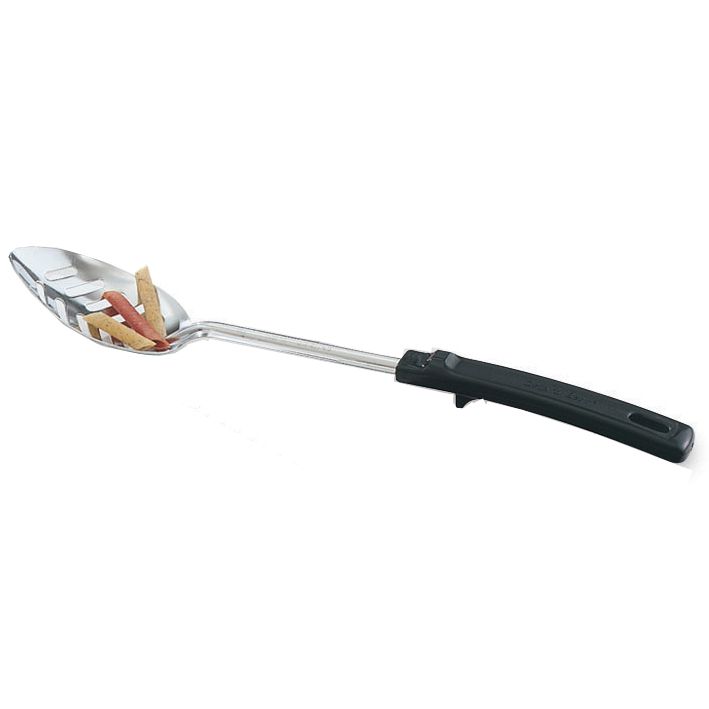Vollrath Slotted S/S 14" Basting Spoon w/ Blk Grip 'N Serv Handle