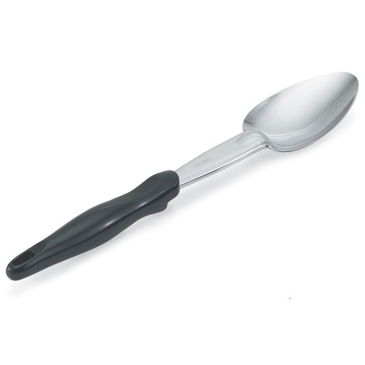 Vollrath HD Solid S/S 13-13/16" Basting Spoon w/ Blk. Ergo Handle