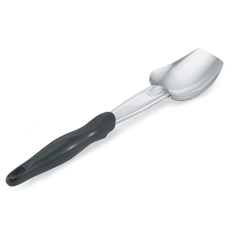 Vollrath S/S 3-Sided Basting Spoon w/ Black Ergo Grip Handle