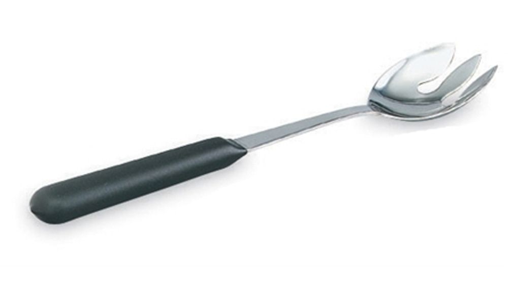 Vollrath Kool Touch S/S Notched 11-5/8-In. Serving Spoon w/ Black Handle