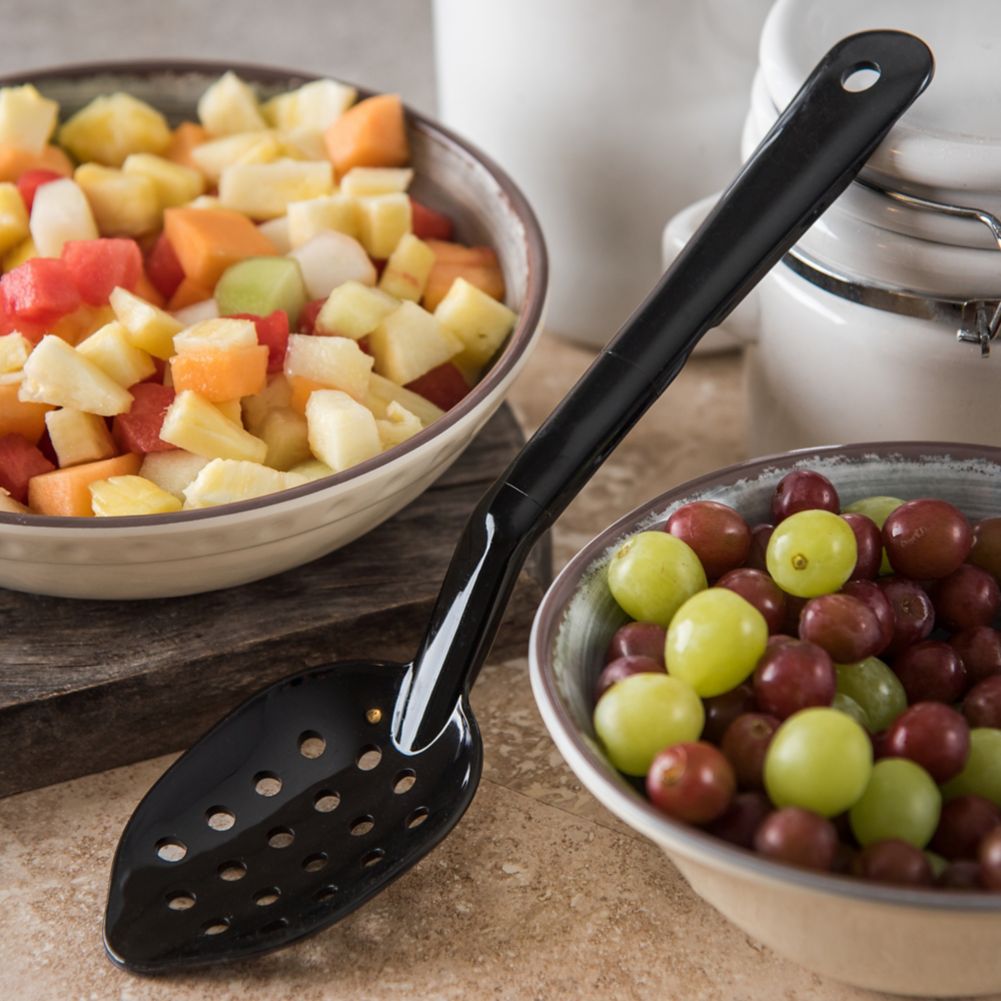 Perforated Serving Spoon, Black