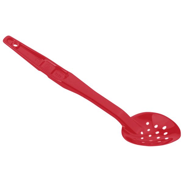 Cambro Perforated Red Camwear&reg; 13" Serving Spoon