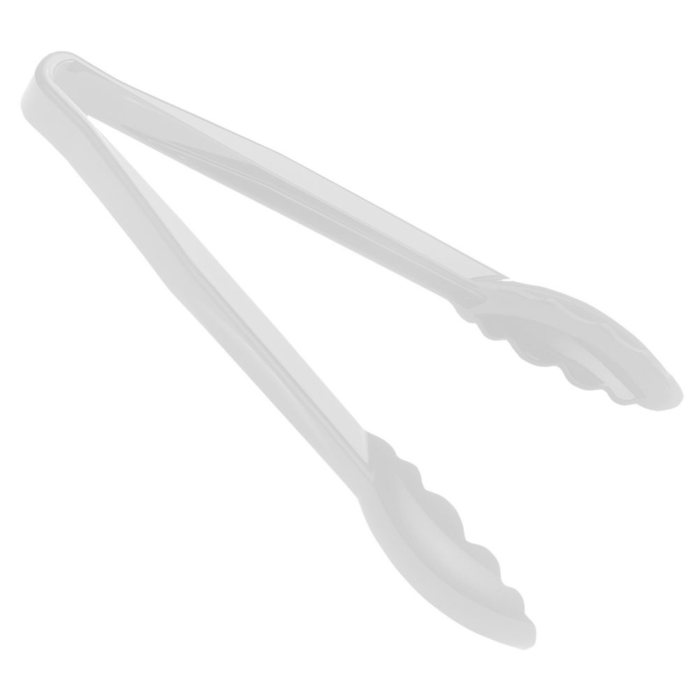Cambro White Camwear&reg; Scalloped 9" Tongs