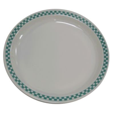 Homer Laughlin China Checkers Turquoise NR 10&frac12;" Plate