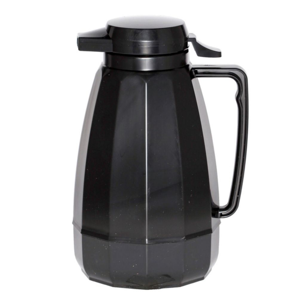 Service Ideas New Generation&reg; Black 1 liter Push Button Server