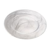 Service Ideas Tuscany Glass&trade; Standard Rim Shiny White Plate