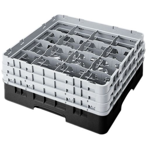 Camrack Black 16 Comp 6-7/8 in. Full Size Glass Rack w/3 Extenders